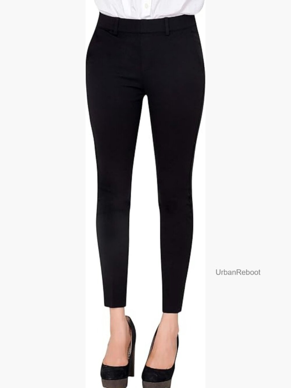 Pull On Stretch Yoga Dress Work Pants 4-Way Stretch Ponte